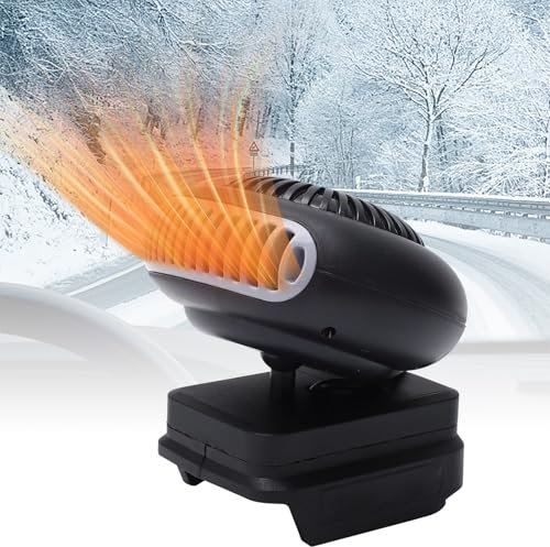 Petit chauffage d'appoint 170 W 18 V alimenté par batterie, 2 vitesses, petit chauffage électrique pour la maison, la chambre à coucher, le bureau, ventilateur électrique portable adapté pour BL1815