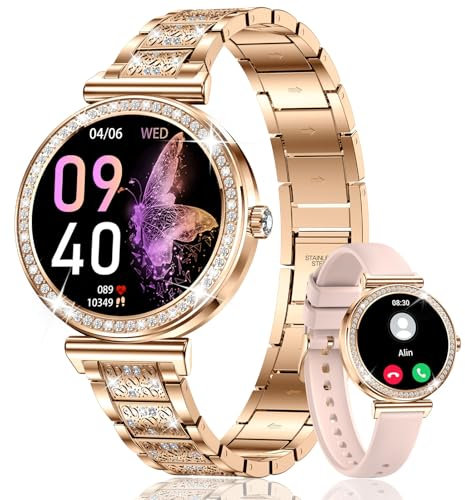 CIVO Smart Watches for Women Fitness: Sport Health Tracker Smartwatch Compatible Android iOS - Blood Pressure Heart Rate Monitor Ladies Smartwatch Rose Gold Waterproof