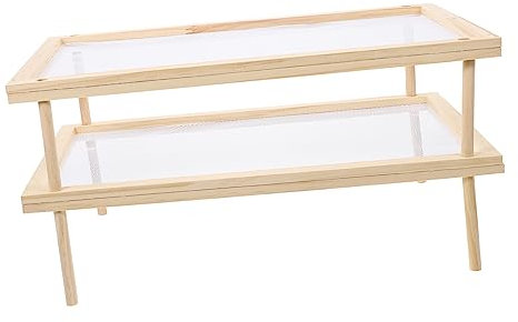 Séchoir à pâtes en bois pour spaghettis et nouilles fraîches faits maison avec grille à légumes