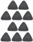 Jrifedptry 10 piezas de trapeador triangular de microfibra para trapeador de polvo, accesorios de repuesto, almohadillas de limpieza de vidrio, trapos de microfibra para barrer suelos