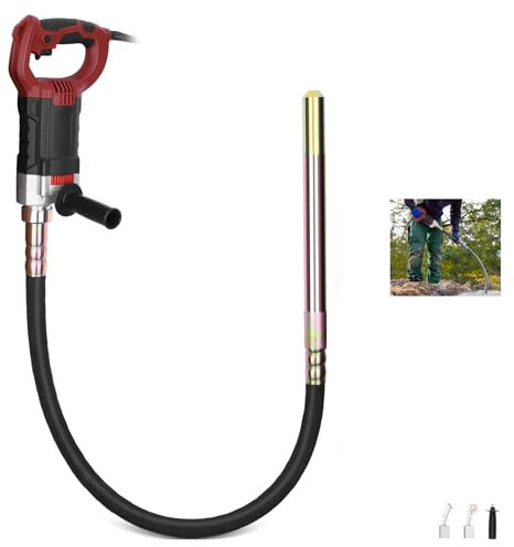 Betonrüttler 1800W, Innenrüttler Flaschenrüttler, Länge 1,5m Betonverdichter, Rüttelflasche Beton mit Tragegriff, Rührwellendrehzahl 6000 U/min