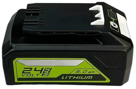Batteria Al Litio 24V 8.0/5.0Ah Batteria Sostitutiva Agli Ioni Di Litio G24B2, Compatibile Con Greenworks, TUTTI I Dispositivi Di Utensili Da 24V 29842 29852 BAG708 29322 21342(24V GLB-8.0Ah X 1)