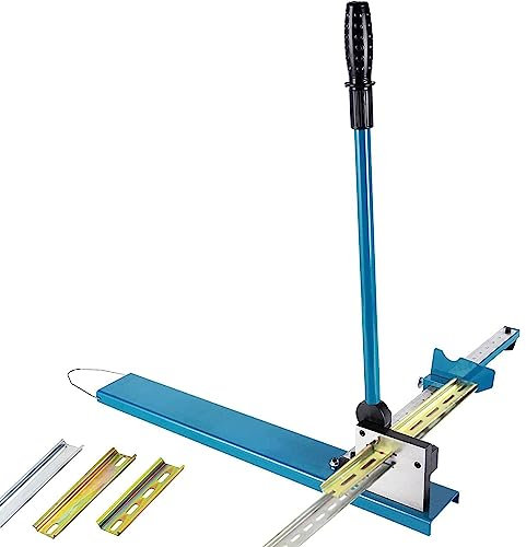 Coupe-rail à double rainure - Règle de 50 cm - Machine de découpe pour rails en acier/aluminium - 35 mm de largeur et 7,5 mm de hauteur