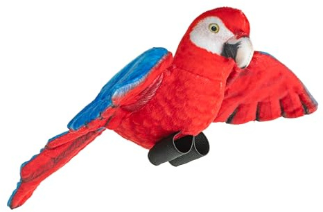 Wild Republic Rainforest Scharlachara, Plüschtier, 11 cm, Füllung aus recycelten Wasserflaschen, Scarlet Macaw