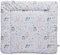 Premium Wickelauflage 77x75 cm | Wickelunterlage für Wickelkommode Malm Hemnes Nordli | Oeko Tex®100 | Abwaschbar, wasserabweisend | Ohne Weichmacher | Eulen und Hasen