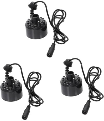 Mobestech 3 Piezas máquina de Humo máquina de Niebla Accesorios para peceras pulverización Fabricante de Niebla de la lámpara de Color Fabricante de Niebla del Estanque AbS