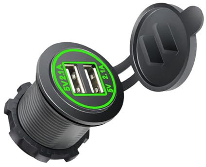 Xinsheinelry CAR USB Ladestecke Outlet Double USB Outlet USB Steckdose Mit Wasserdichten Kappen Ringen Leichter USB Anschluss Für Marine