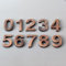 Targa per porta con numero civico 3D moderno, color bronzo, numeri da 0 a 9, impermeabile, in ABS, autoadesiva, per casa, hotel, appartamento, ufficio (7)
