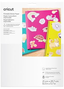 Cricut Printable Sticker Paper A4-8 Sheets (White)