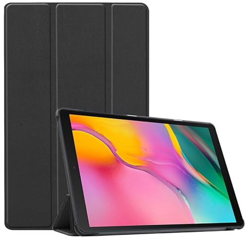 Custodia per Huawei MediaPad T3 10 2017 Tablet 9,6 (AGS-W09 AGS-L09 AGS-L03), cover rigida ultrasottile in pelle PU per tablet Huawei MediaPad T3 10 2017 (AGS-W09 AGS-L09 AGS-L03) (nero)