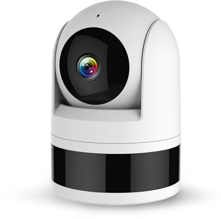 TUGARD 2K(3MP) 360° Indoor WiFi Surveillance Camera 2.4GHz with Night Vision, Automatic Monitoring and AI Detection Compatible with Alexa for Baby/Pets