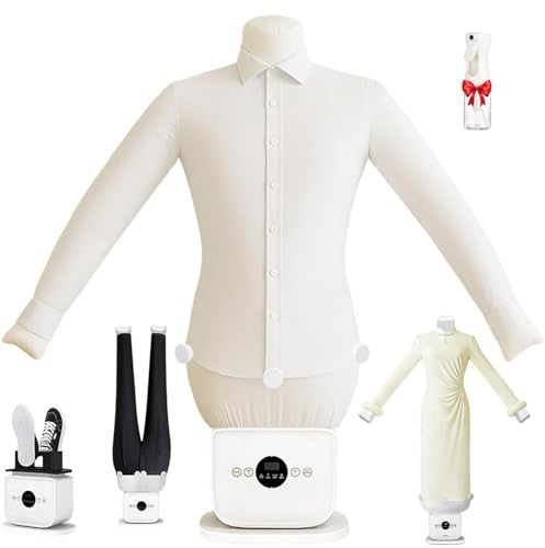 ZWJABYY Automatischer Hemdenbügel,3in1-Bügelpuppe 1400W,für Hemden, Blusen,T-Shirts,Hosen,entfernt Falten und desodoriert B