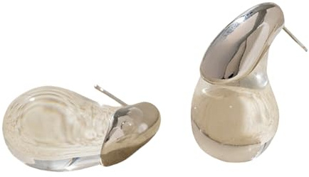 Minimalistische, ovale Harz-Ohrringe für empfindliche Ohren und alltägliche Eleganz, legierter Ohrschmuck