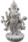 Top Collection Stehende Ganesha-Statue in weißem Marmor-Finish, Hindu-Skulptur Herr des Erfolgs, 19,1 x 12,1 cm