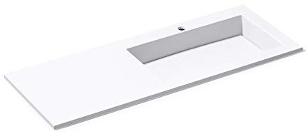 doporro Waschbecken Design Einbauwaschbecken 120x46x13,5 cm Colossum820 aus Mineralguss Waschtisch Handwaschbecken Becken Rechts