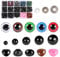 KTHZI Safety Eyes and Noses, 560PCS Included Colourful Craft Doll Eyes Nose in Various Size Washers Animal Eyes for Toys Making Knitted Plush