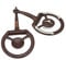 Lose Ring für Reiter, Pferdebiss, Kupfer-Inlay-Ring-Trense für Pferdereiter-Reittiere