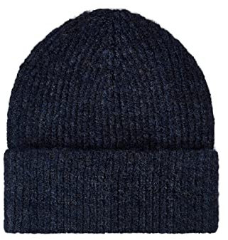 TOM TAILOR Denim Damen Beanie Mütze 1033066, 10591 - Dark Blue Melange, ONESIZE