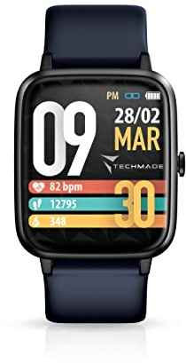 Smartwatch Unisex, Orologio Fitness con Contapassi, Frequenza Cardiaca, Sonno, Sport CON GPS INTEGRATO, per attività in door e out door | Android e iOS (blu)