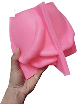 YZACK 3 Größen Rosenförmige Kerzenform Valentinstag Geschenkidee Blume Rosenkugel Silikonform for Harzkunst, Harzguss, Geschenke (Color : Rose L, Size : 1 UK)