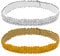 ALLY-MAGIC Sequin Headband Sports Glitter Headband Elastic Sparkly Bling Sport Head Band Bling Headwear for Women Girls Y6-LPTD (Gold & Silver)