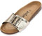 Palado Pantoletten Damen Malta EGS Metallic - bequeme Sandalen Made in Spain - Hausschuhe mit dämpfendem Kork-Fußbett - modische Sommerschuhe Gold UK4,5 - EU37