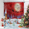 Hnmdmyi Tenda da doccia Natale 180x180, paesaggio invernale luna pupazzo di neve albero di natale vacanze rosso bianco tenda da bagno impermeabile tessuto poliestere lavabile tenda da bagno con ganci