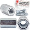 10 manicotti filettati M8 x 24 mm, DIN 6334, dadi lunghi esagonali, 10 pezzi in acciaio zincato, dado distanziatore lungo per barre filettate