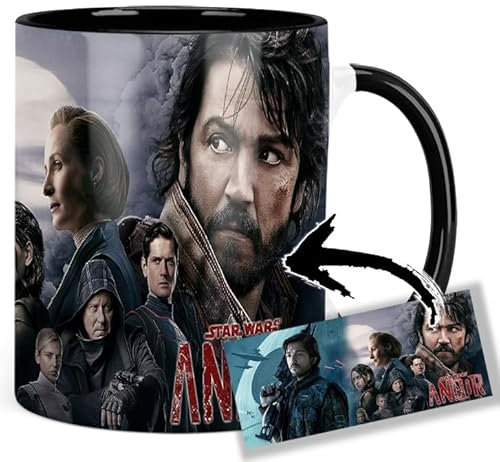 Andor Diego Luna Tasse Innen & Henkel Schwarz Keramikbecher Mug