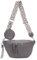 irisaa Umhängetasche Damen Crossbody Bag, 3 in 1 Schultertasche, Bauchtasche mit Reißverschluss und Verstellbarem breitem Gurt, Handtasche für Männer Frauen, DKB Farbe:Anthrazit Separat
