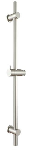 Wussh Full Solid Brass Shower Riser Rail with Adjustable Shower Head Holder Wall Mounted 70CM Shower Slide Riser Holder Bar Brushed Nickel