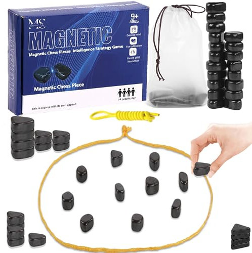 MUZAMMIL SHER Magnetic Chess Game - Magnetic Chess for Family Gatherings-Combining Chess with Magnetic Game for Endless Fun-Enhance Strategy in this Innovative Magnetism Game Experience