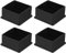 QUARKZMAN 4Pcs Embouts de Pieds de Chaise Carrés en PVC, 60mm x 60mm OD, Noirs, Protections de Sol pour Pieds de Meubles de Table, Capuchons de Pieds de Meubles