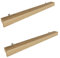 Sossai tiradores de madera de roble | GAH01 | distancia entre agujeros 192mm, longitud 272mm, 2 piezas
