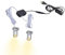 FSLiving Mini Aluminium LED Einbaustrahler, 2 stk Minispot Einbauleuchte mit Transformer, warmes Weiß für Schrank, Flur, Galerien, Geschäfte, Schmuckschrank -1 Watts