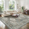 GENIMO Boho Teppich Wohnzimmer 200x290CM Dunkel Teppich Schlafzimmer Teppiche Kurzflor Waschbare Carpet Non-Slip Teppiche for Büro Esszimmer
