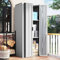 YODOLLA Armoire de Rangement en Métal - Abri de Jardin Extérieur- 3 Étagères Intérieures Réglables & 2 Portes - Usage Intérieur/Extérieur pour Cuisine, Garage, Jardin - 76 x 55 x 178 CM - Blanche