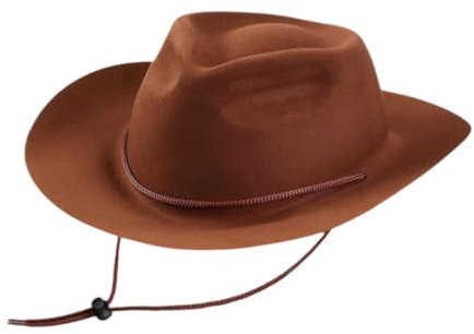 Nishiyuenyi Kinder Western Cowboyhut Sunhat für Reissparty Holidays Wanderfestivals, Dunkelbraun