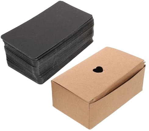 KAILIKETIY 100stücke Schwarze Leere Karten Für -projekte Vielseitige Bastel Und Lernkarten Für Notizen Spiele Und Kreative Gestaltung