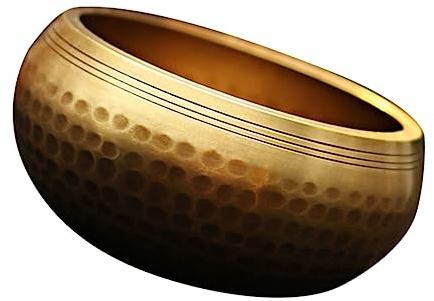 Kisangel Juego de Cuencos Cantores de Meditación Hechos a Mano en Cobre y Madera Accesorios Completos para Relajación y Prácticas Zen