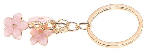 Healvian Porte-CléS Fleur De Cerisier En Alliage De Zinc Rose ÉLéGant Et LéGer Pour Sac Clé Et TéLéPhone Accessoire Polyvalent