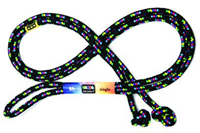Wechseln Sie einfach C8BK Black Confetti Jump Rope - 8 Feet