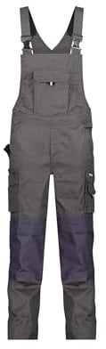 DASSY® Ventura Arbeitslatzhose mit Kniepolstertaschen - Größe 50 - ZEMENTGRAU