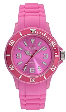 NEO watch N1 – 016 – Uhr Unisex, Silikon-Armband Rosa