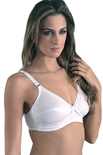 Sassa Women's Soft-BH Kreuzblende mit Everyday Bra, White-Weiß (Weiß 00100), 40BB