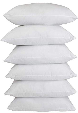 MERINO BETTEN 6er Set Kopfkissen 50x60 | Innenkissen | Schlafkissen | Füllkissen mit Reißverschluss