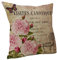 Nunubee Leinen Zierkissenbezüge Mix Sofa Vintage deko Blumen Kissenbezug Quadrat Kopf Shabby chic Vintage deko 45 * 45cm, Art A