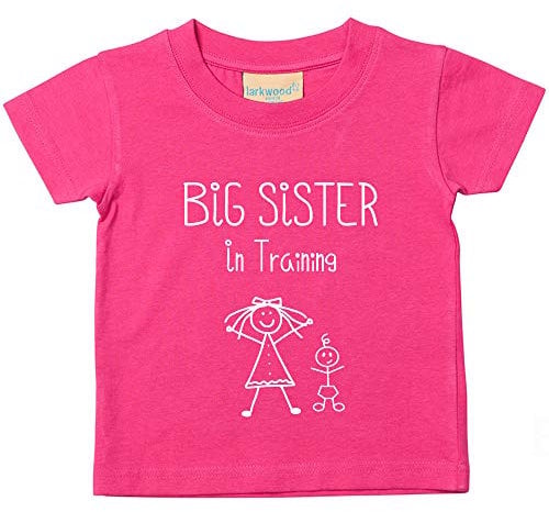 60 Second Makeover Limited Big Sister in Training Pink Tshirt Baby Toddler Kids Available in Sizes 0-6 Months to 14-15 Years New Baby Sister Gift