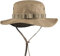 Boonie Hat Tactical Ripstop mit Kopfbedeckungen Bucket Karte Tasche Kinnriemen für Planspiel Sport Jagd Angeln UV-Schutz Cap Übergroße Krempe Outdoor Militär Messing Belüftungsöffnungen, hautfarben