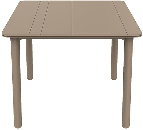 Resol Noa Mesa Cuadrada Interior, Exterior 90x90 | jardín, terraza, balcón, Salon, Cocina, Comedor | diseño, Ligero, Multiusos | 2-4 Personas | Pie Arena - Tablero Arena